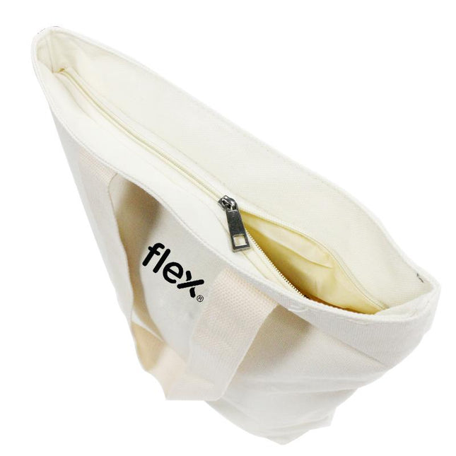White Canvas Tote Bag With Side Pocket One Dollar Only