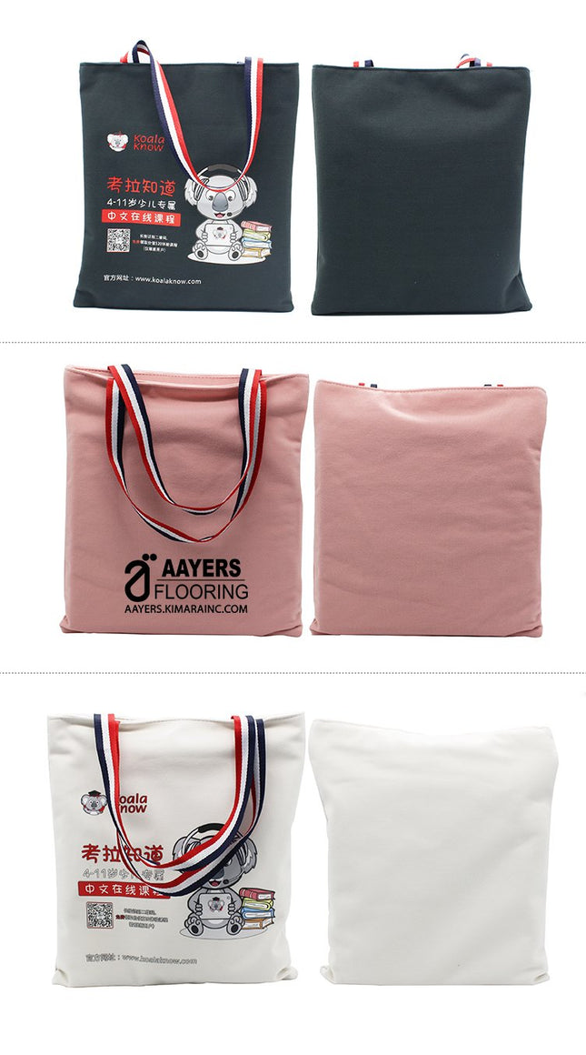 Zippered Flannel Bag With Colourful Straps One Dollar Only