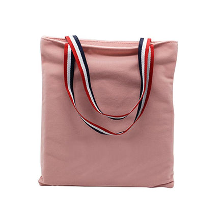 Zippered Flannel Bag With Colourful Straps CG Bags One Dollar Only