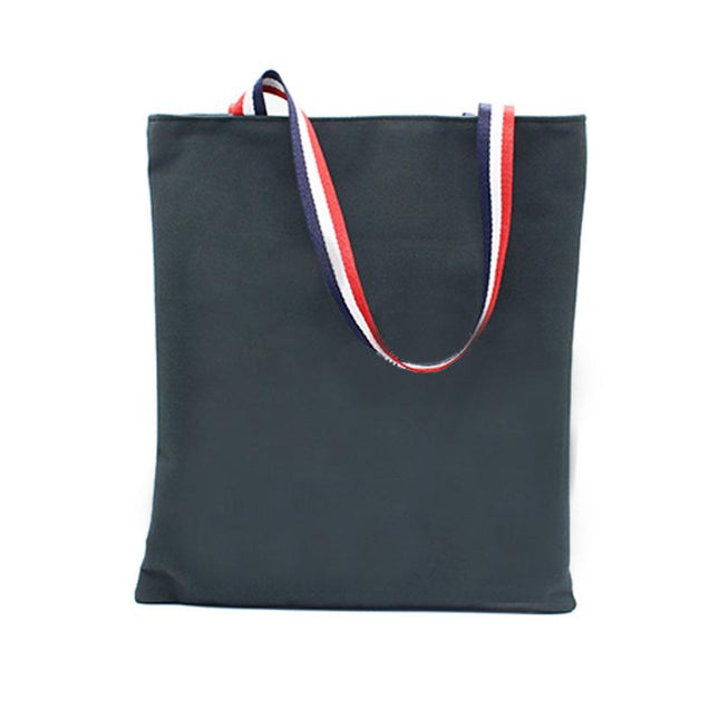 Zippered Flannel Bag With Colourful Straps CG Bags One Dollar Only