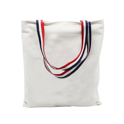Zippered Flannel Bag With Colourful Straps CG Bags One Dollar Only
