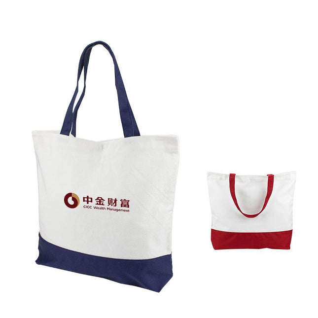 Cotton Color Blocking Tote Bag IWG FC One Dollar Only