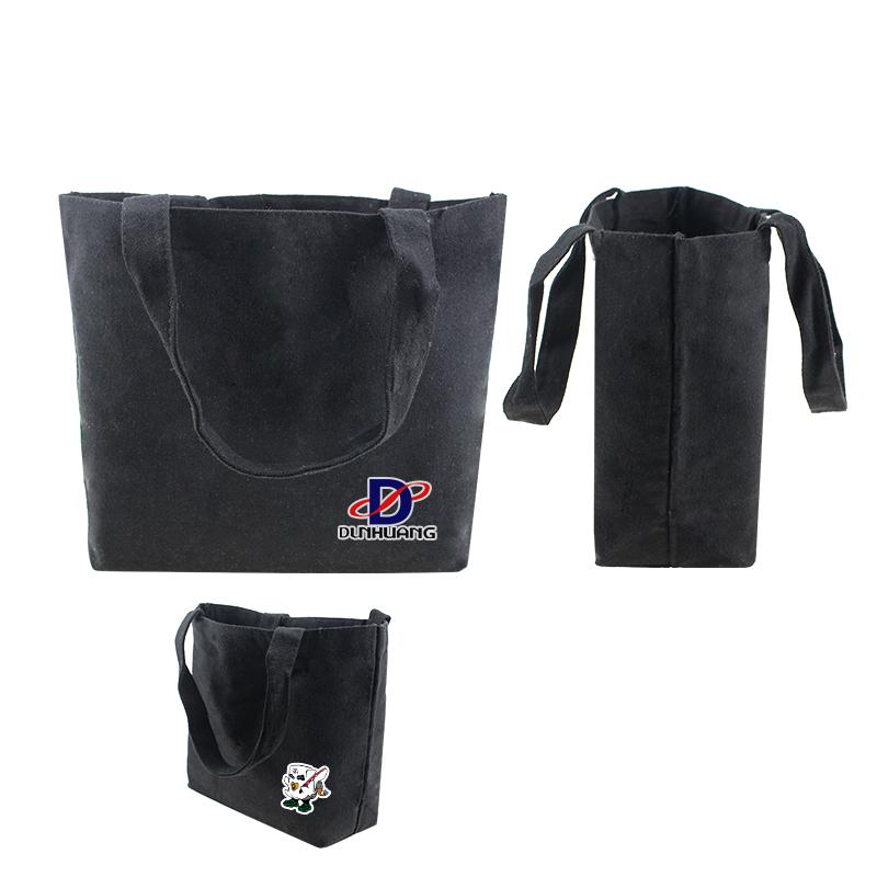 Black Canvas Tote Bag 30*20*10cm IWG FC One Dollar Only