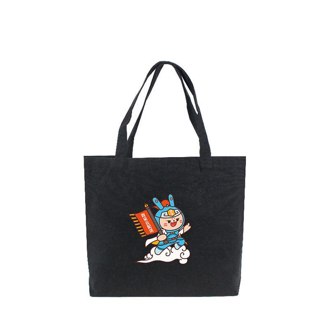 Black Canvas Tote Bag 42*35*10cm IWG FC One Dollar Only