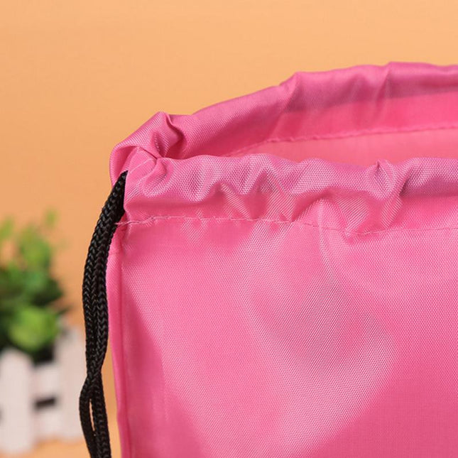 Nylon Drawstring Backpack With Zip Compartment One Dollar Only