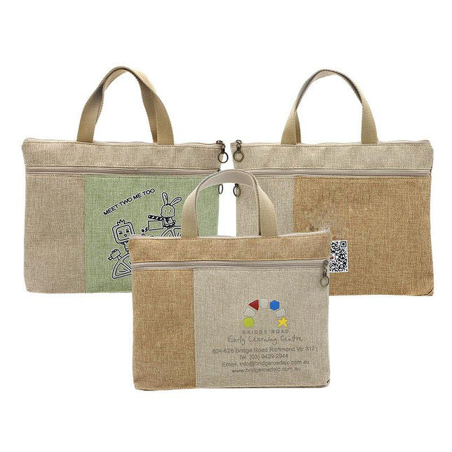 A4 Document Bag With Two Zippered Compartments One Dollar Only