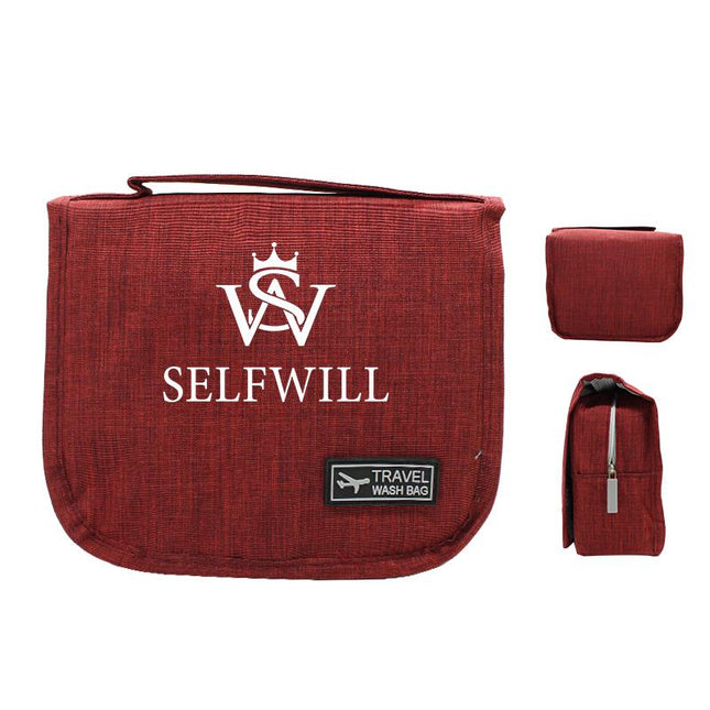 Zippered Cosmetic Bag With Hanging Hook One Dollar Only