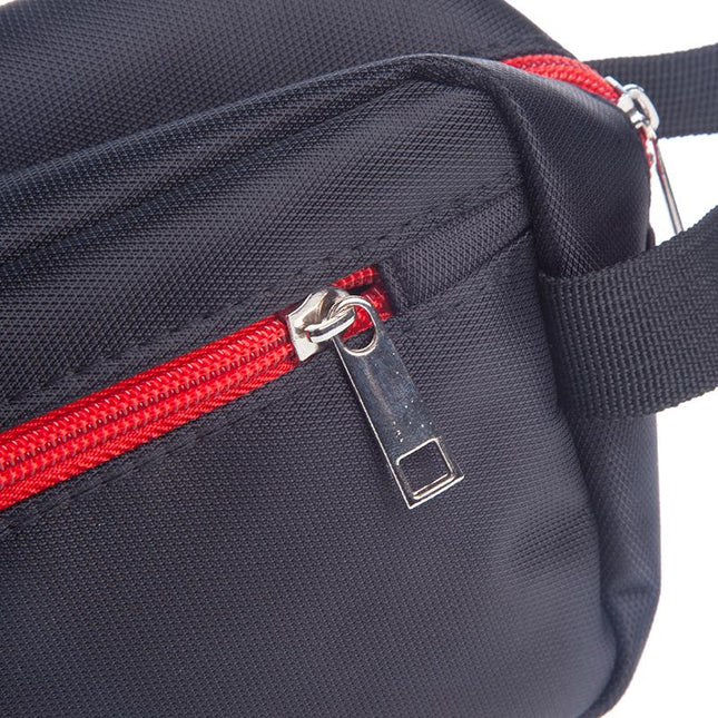Black Nylon Travel Pouch With Coloured Zips IWG FC One Dollar Only