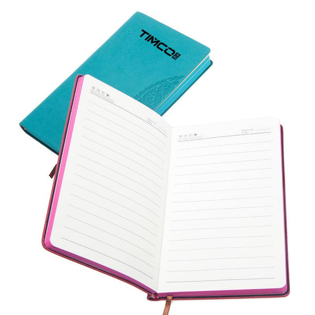 Business Notebook With Embossed Flower Pattern On Pu Leather Cover One Dollar Only