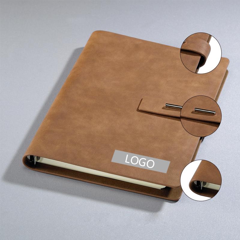 Pu Leather Cover Notebook With Metal Buckle One Dollar Only