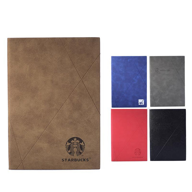 Business Paperback Notebook With Imitation Leather Cover And Diagonal Line Pattern One Dollar Only