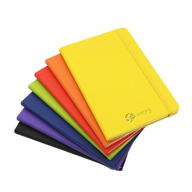 A5 Notebook with Elastic Band and Ribbon Bookmark One Dollar Only
