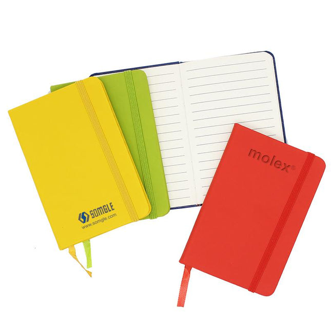 A6 Notebook with Elastic Band and Ribbon Bookmark One Dollar Only
