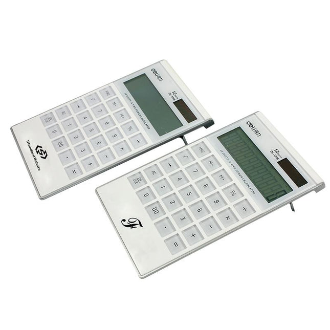 White Solar Powered Calculator One Dollar Only