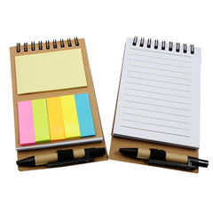 Notepad Set With Spiral Bound Kraft Paper Cover One Dollar Only