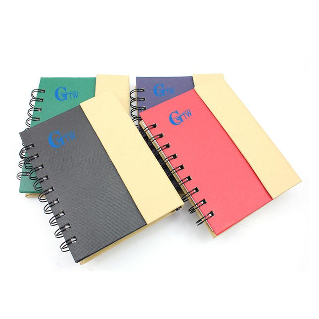 Small Notebook Set With Coloured Cover And Vertical Flap One Dollar Only