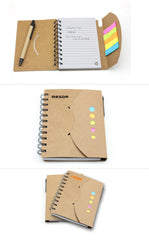 Notebook With Kraft Paper Cover And Curved Flap Closure One Dollar Only