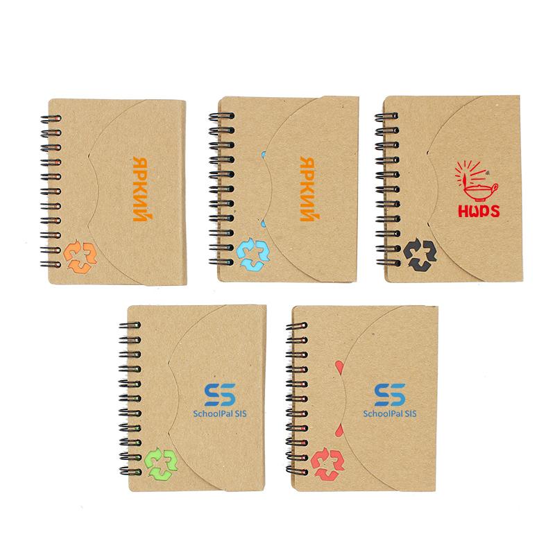 Eco-Friendly Notebook With Curved Flap Closure One Dollar Only