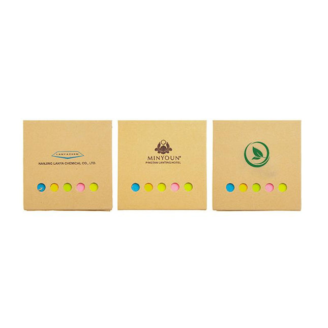 Notepad And Sticky Flag Set In Kraft Paper Box One Dollar Only