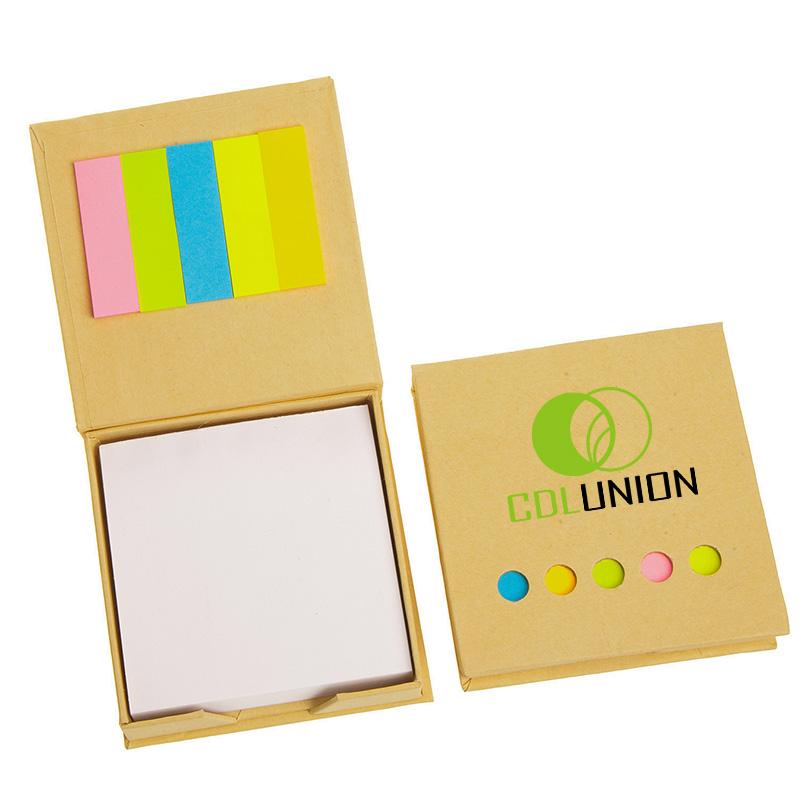 Notepad And Sticky Flag Set In Kraft Paper Box – One Dollar Only