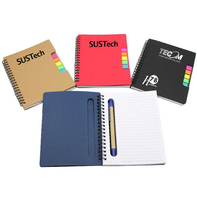 Office Notebook With Colourful Sticky Flags Set One Dollar Only