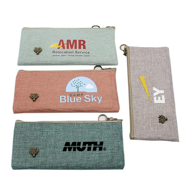 Cotton Pencil Case With Tree Design One Dollar Only