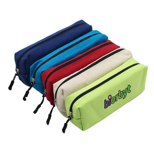 Large Rectangular Zippered Canvas Pencil Case One Dollar Only