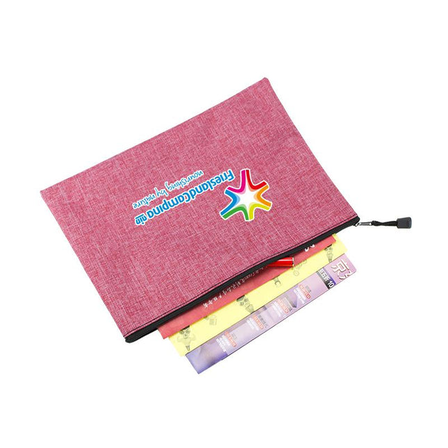 Distressed Fabric Zip Pencil Case IWG FC One Dollar Only