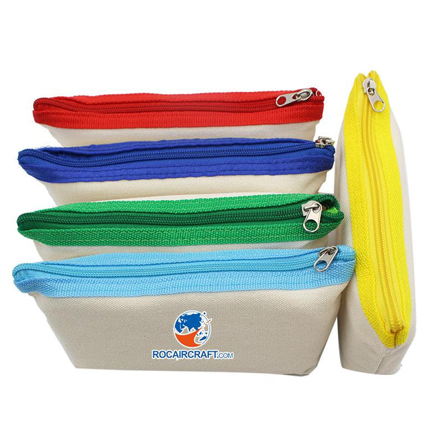 National Day Canvas Pencil Case with Coloured Zip National Day Gifts One Dollar Only