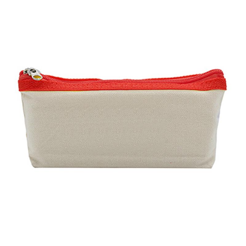 Canvas Pencil Case with Coloured Zip One Dollar Only