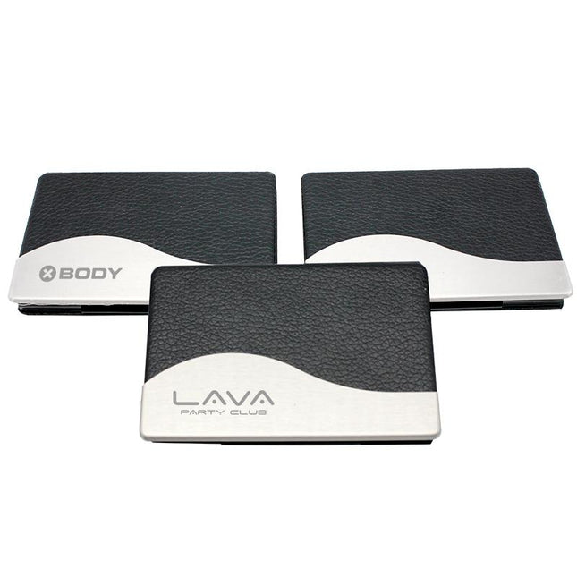 Metal Name Card Holder With Wavy Design One Dollar Only