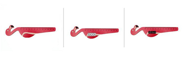 Flamingo Ruler Flamingo-Shaped Wooden Ruler – One Dollar Only