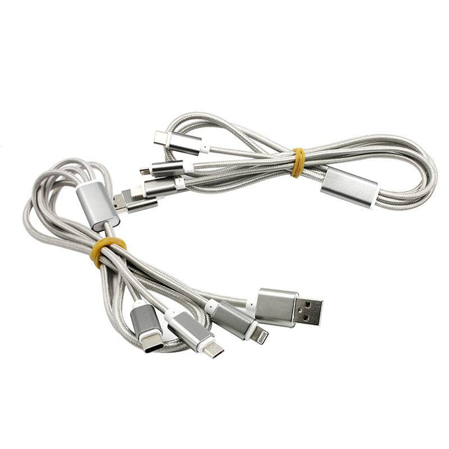 3-In-1 Aluminium Alloy Charging Cable Set One Dollar Only