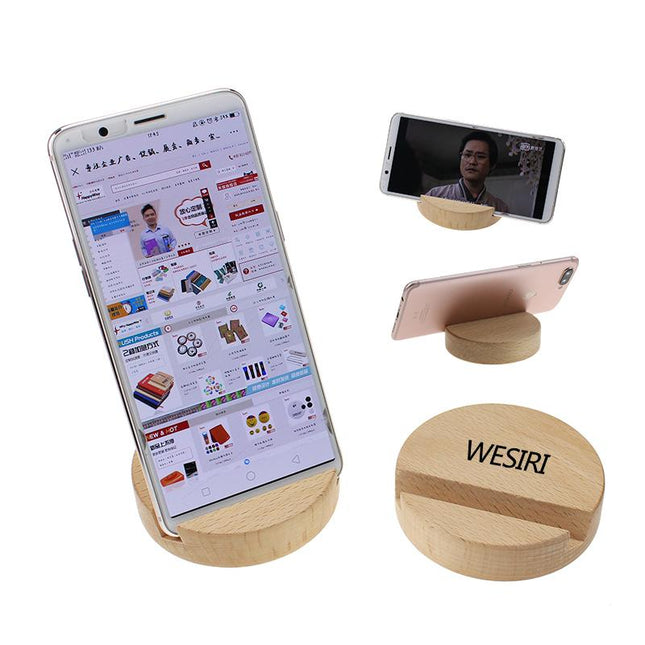 Round Wood Mobile Phone Holders IWG FC One Dollar Only