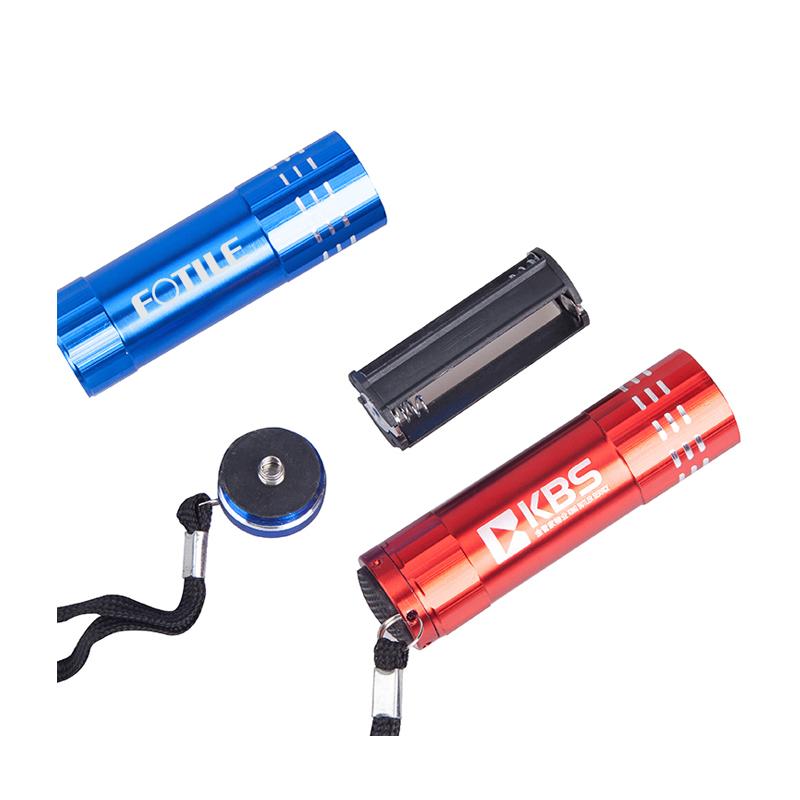 Mini Led Torch Light With Silver Ring Design – One Dollar Only