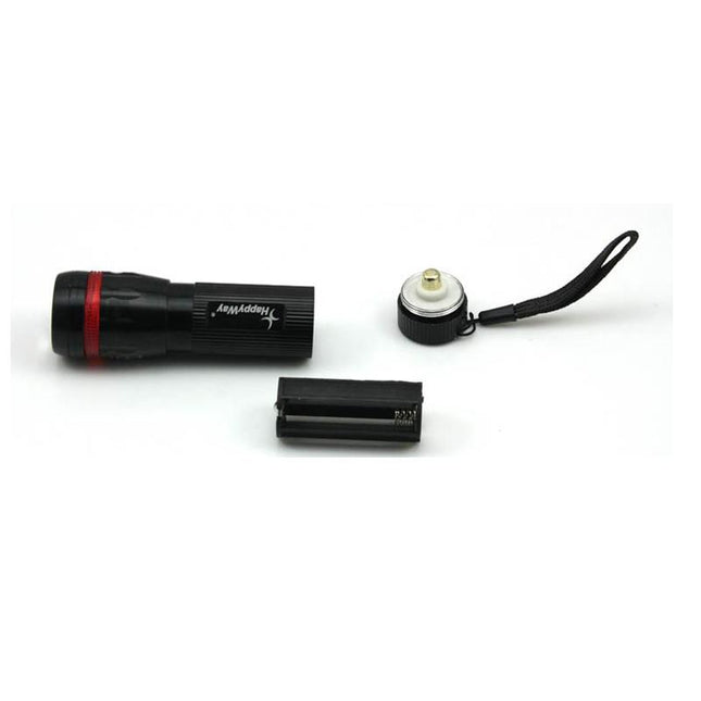Torch Light With Focusing Beam And Red Ring On Head One Dollar Only