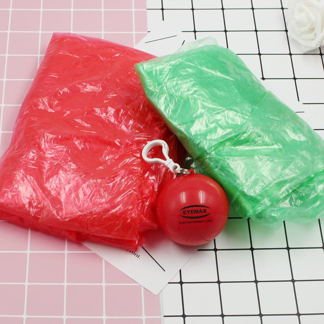 Portable Raincoat In Coloured Hollow Ball One Dollar Only