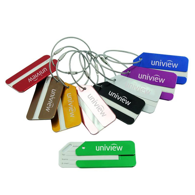 Rectangular Aluminium Luggage Tag With Slanted Edge One Dollar Only
