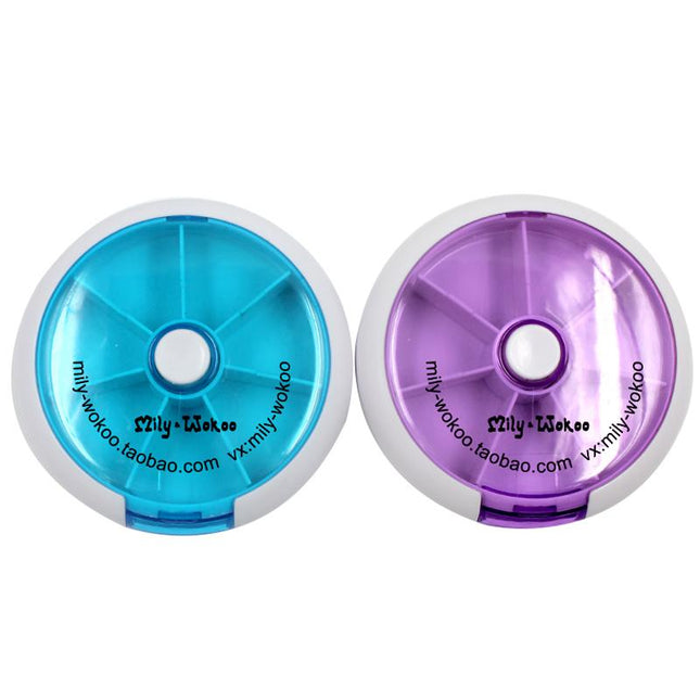 Rotating Pill Box With 7 Compartments One Dollar Only