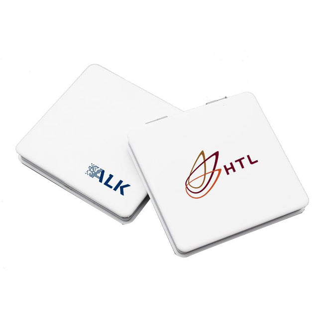 Square Flip Pocket Mirror with White ABS cover One Dollar Only