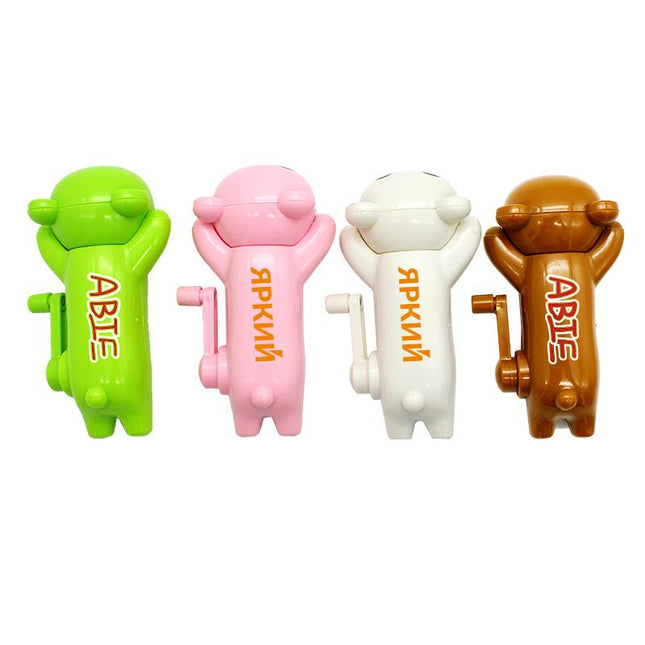 Mini Hand-Crank Fan In Cartoon Design One Dollar Only