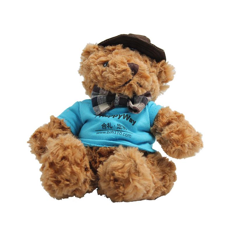 20cm Teddy Bear Plush Toy With T-Shirt And Hat – One Dollar Only