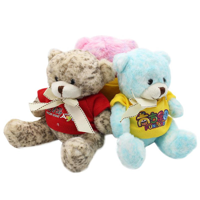 16cm Teddy Bear Plush Toy With Colourful Fur IWG FC One Dollar Only