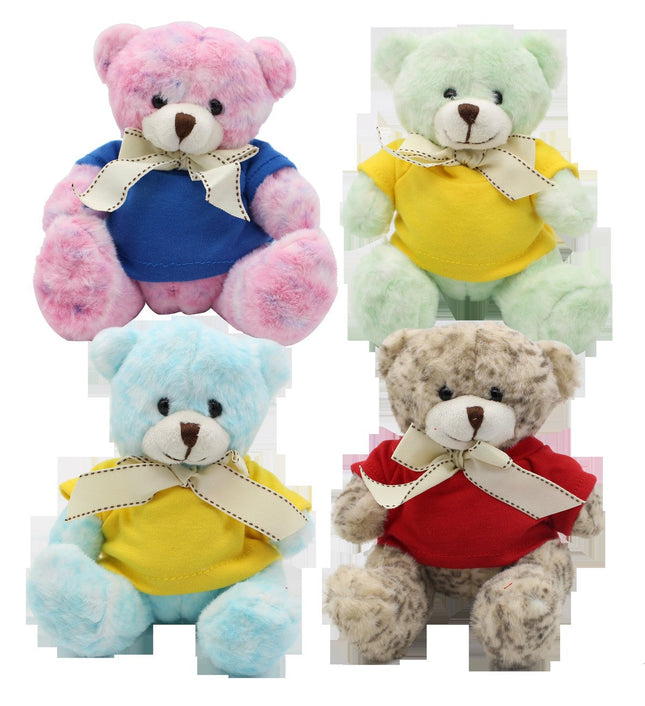 16cm Teddy Bear Plush Toy With Colourful Fur IWG FC One Dollar Only