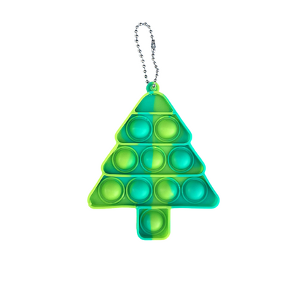 Christmas Tree Fidget Popper Keychain Seasonal One Dollar Only