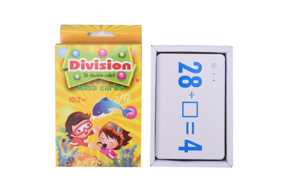 Division Math Flash Cards Games and Toys One Dollar Only