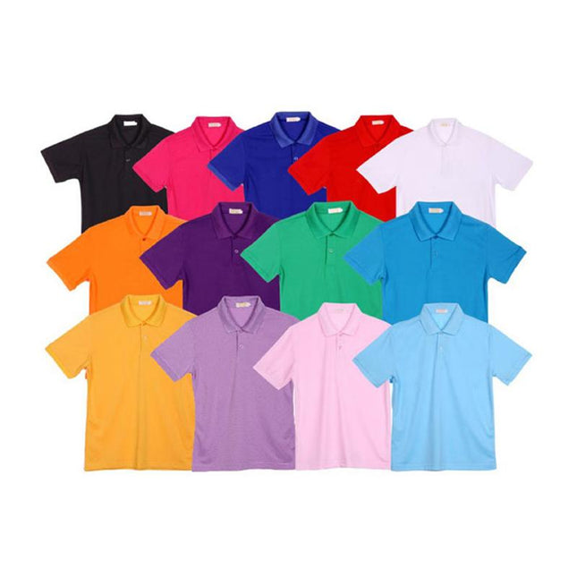 Short-Sleeved Polyester Cotton Polo Shirt One Dollar Only