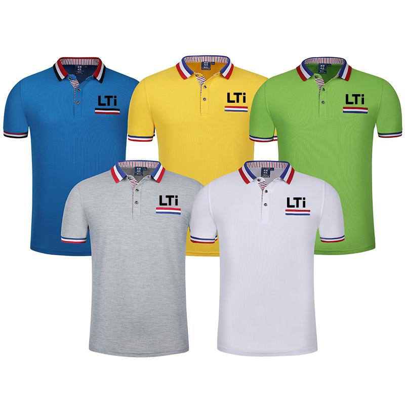 Short-Sleeved Polo Shirt With Colourful Stripes On Collar, Inner Collar, Inner Placket, Front Pocket And Sleeve Edge IWG FC One Dollar Only