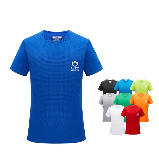 Checkered Quick Dry Round Neck Sports T-Shirt IWG FC One Dollar Only