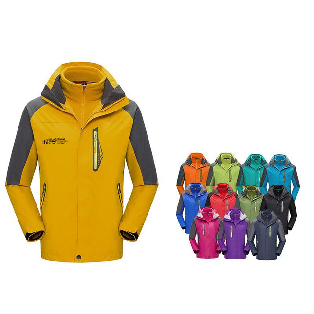 Long-Sleeved Waterproof Jacket With Yellow Zips IWG FC One Dollar Only